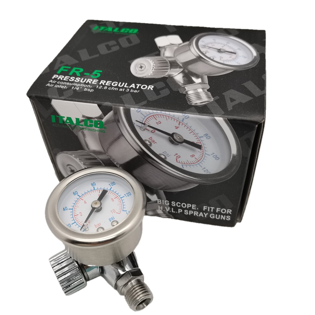 شیر تنظیم باد پیستوله ایتالکو گیج دار عقربه ای FR-5