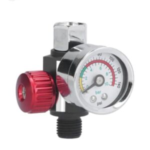 شیر تنظیم باد پیستوله رنگ سالکامیکس گیج دار عقربه ای مدل Salcamix Air Spray Gun Compressor